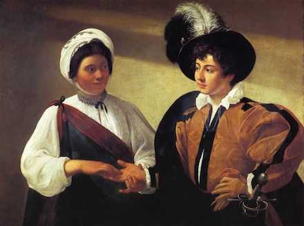 The Fortune Teller: Painting (circa 1595) by Caravaggio