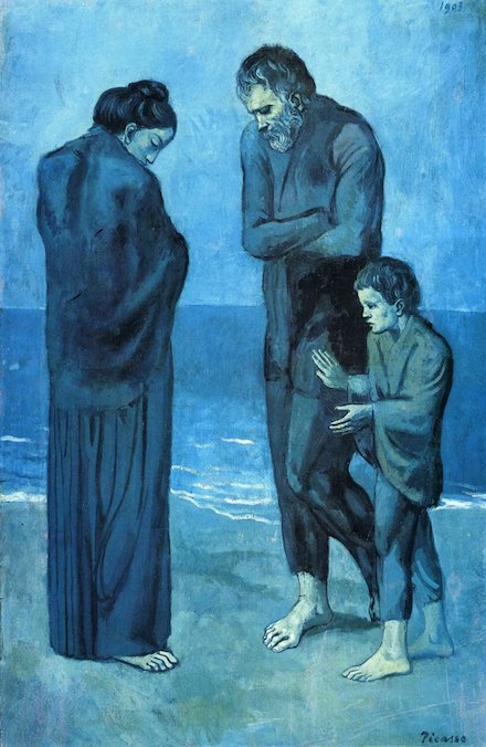 The Tragedy (1903): Painting by Pablo Picasso