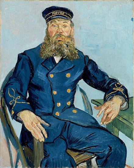 Portrait of the Postman Joseph Roulin: 1888 painting by Vincent van Gogh