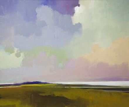 Remembered Landscape (Lavender), ca. 2009: Painting by Thomas Sgouros