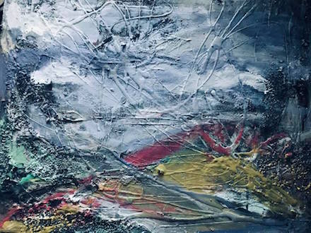 Landscape 5, mixed-media painting by Cynthia Yatchman